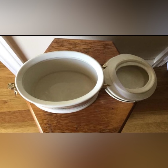 Knotts Berry Farm 2010 Ceramic Canister Oval Fruit Berries Gold Tone Accents - Picture 6 of 8